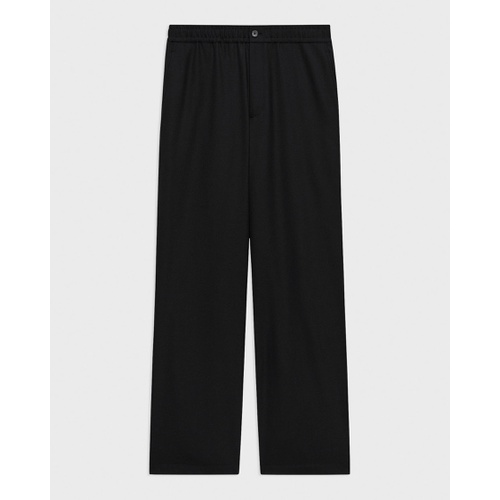 띠어리 Wide-Leg Drawstring Pant in Stretch Flannel