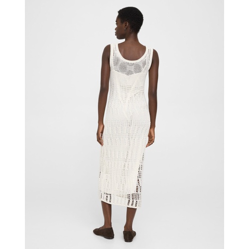 띠어리 Open Stitch Midi Dress in Cotton-Blend