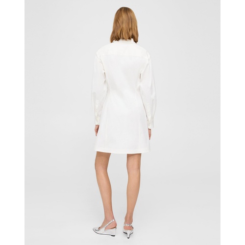 띠어리 Mini Shirt Dress in Stretch Cotton