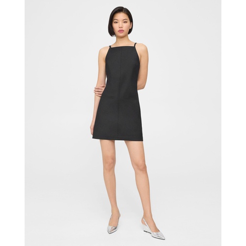 띠어리 Square Neck Dress in Cotton-Blend