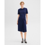 Twisted Midi Skirt in Viscose-Wool