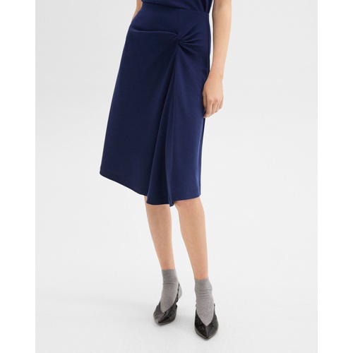 띠어리 Twisted Midi Skirt in Viscose-Wool