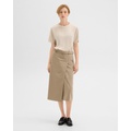 Trouser Skirt in Wool Gabardine