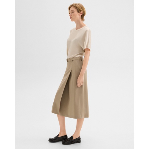 띠어리 Trouser Skirt in Wool Gabardine