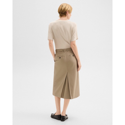 띠어리 Trouser Skirt in Wool Gabardine