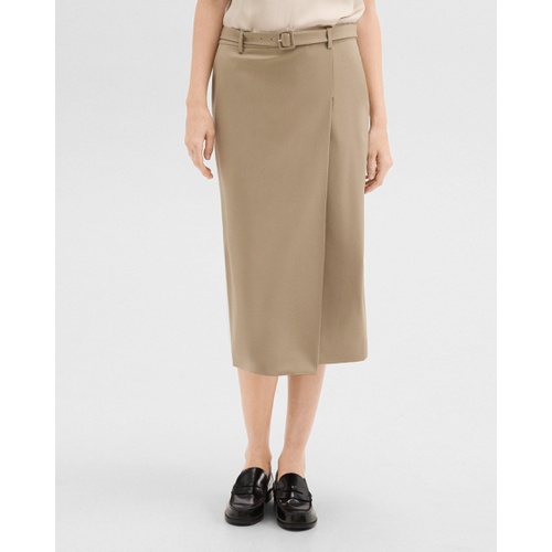 띠어리 Trouser Skirt in Wool Gabardine