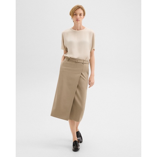 띠어리 Trouser Skirt in Wool Gabardine