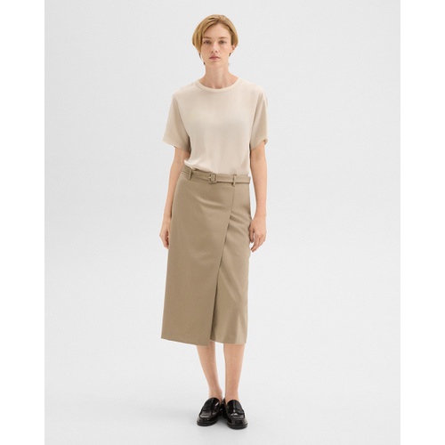 띠어리 Trouser Skirt in Wool Gabardine