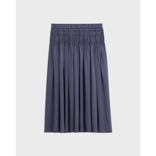 띠어리 Gathered Midi Skirt in Recycled Satin