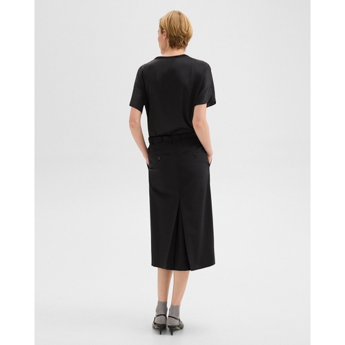 띠어리 Trouser Skirt in Wool Gabardine