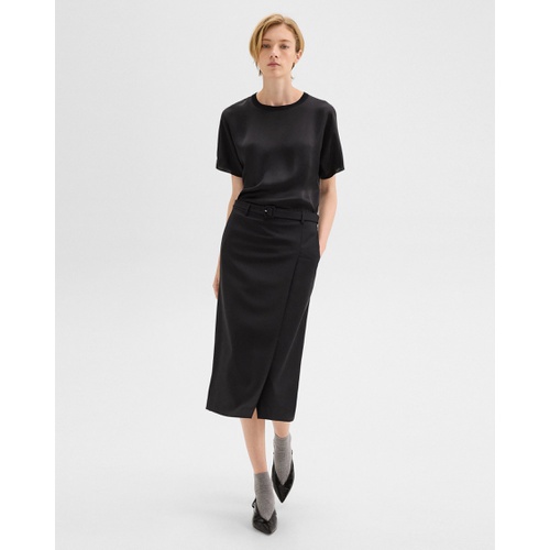 띠어리 Trouser Skirt in Wool Gabardine