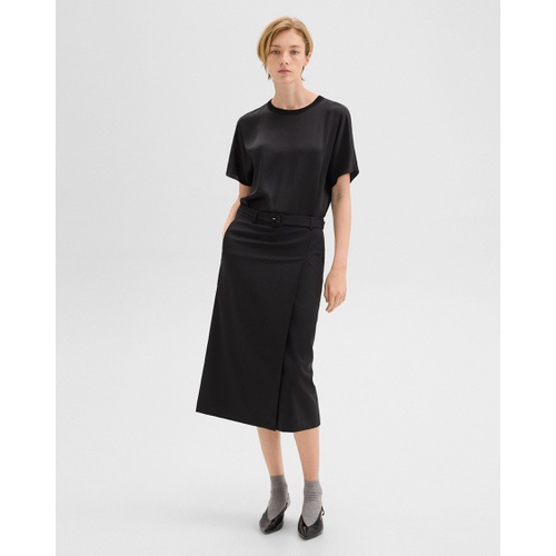 띠어리 Trouser Skirt in Wool Gabardine