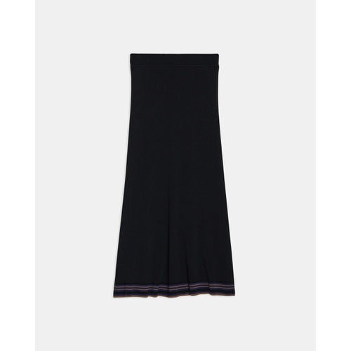 띠어리 Pull-On Midi Skirt in Rib Knit