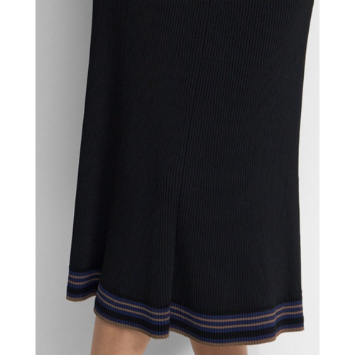 띠어리 Pull-On Midi Skirt in Rib Knit