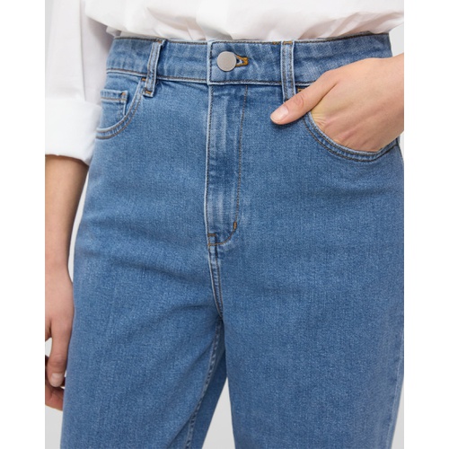 띠어리 High-Waist Straight-Leg Jean in Stretch Denim