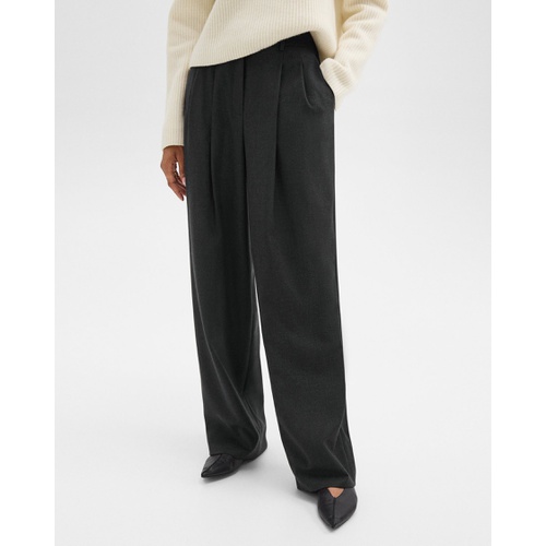 띠어리 Double Pleat Pant in Sleek Flannel