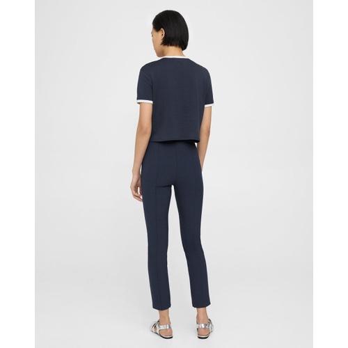 띠어리 Pintucked Slim Pant in Stretch Cotton