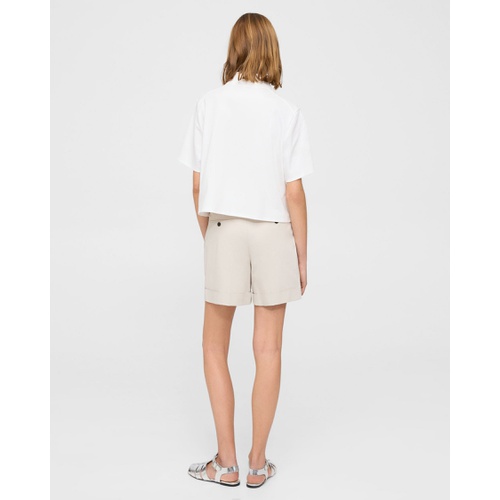 띠어리 Cuffed Short in Stretch Cotton Twill