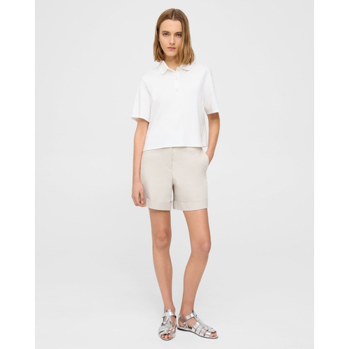 띠어리 Cuffed Short in Stretch Cotton Twill