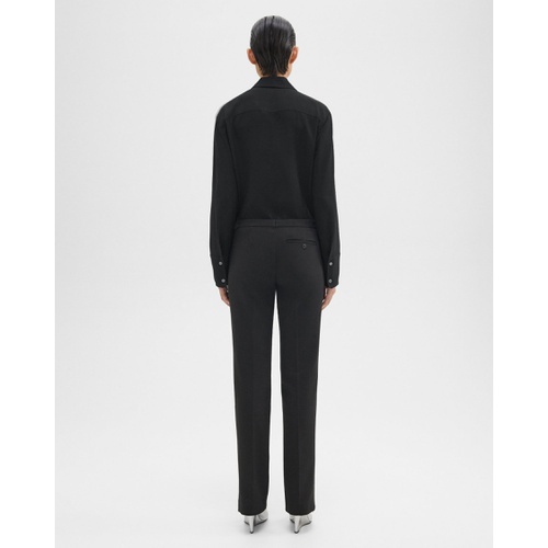 띠어리 Slim Low-Rise Pant in Double Weave