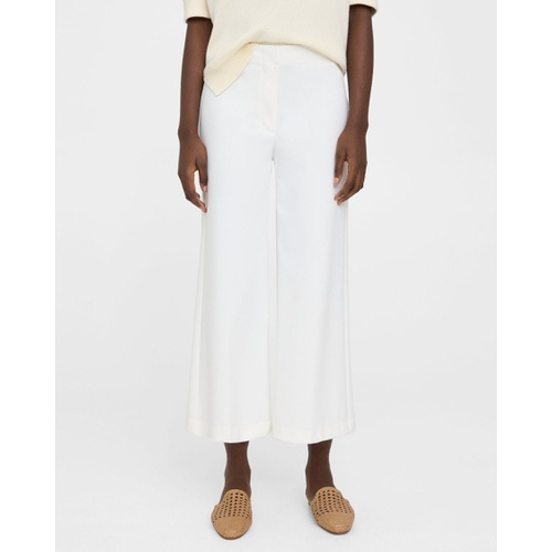 띠어리 Cropped Wide-Leg Pant in Precision Ponte