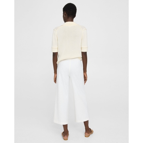 띠어리 Cropped Wide-Leg Pant in Precision Ponte