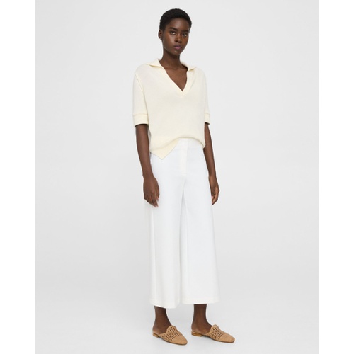 띠어리 Cropped Wide-Leg Pant in Precision Ponte