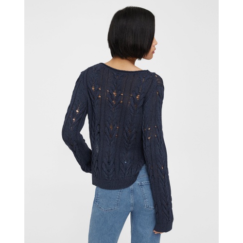 띠어리 Cable Knit Sweater in Silk-Cotton