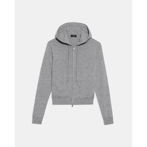 띠어리 Zip Hoodie in Cashmere