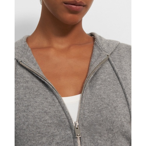 띠어리 Zip Hoodie in Cashmere