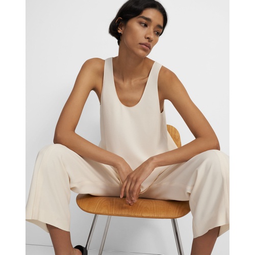 띠어리 Scoop-Neck Tank in Eco Rosina Crepe