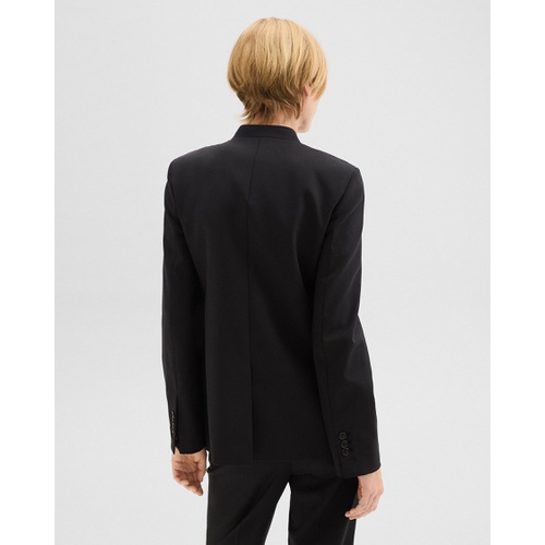 띠어리 Stand-Collar Blazer in Wool Gabardine