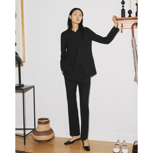 띠어리 Stand-Collar Blazer in Wool Gabardine