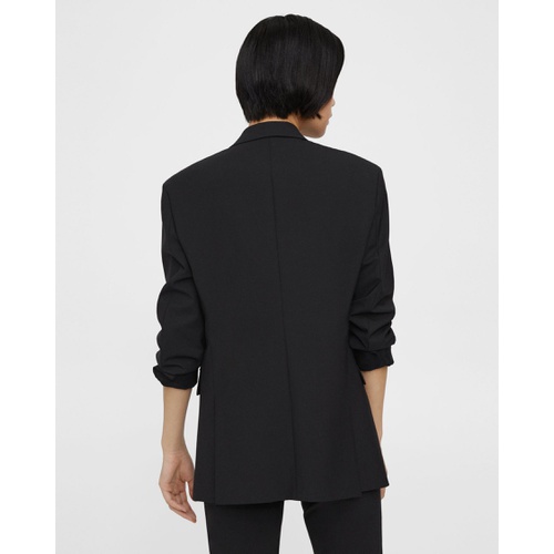 띠어리 Rolled Sleeve Boyfriend Jacket in Good Wool