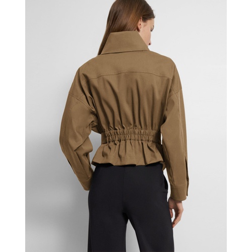 띠어리 Belted Cargo Jacket in Cotton-Nylon Twill