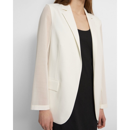 띠어리 Sheer Sleeve Blazer in Good Wool