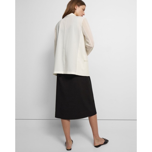 띠어리 Sheer Sleeve Blazer in Good Wool