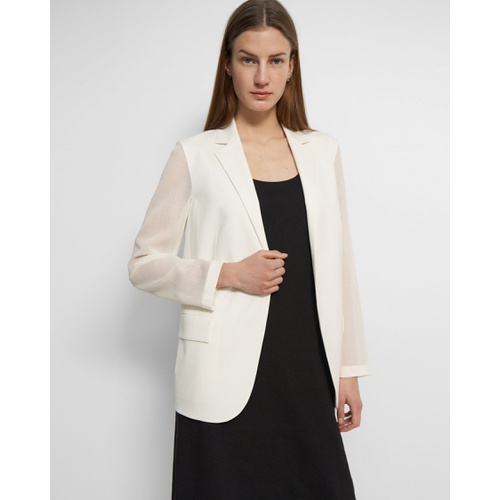 띠어리 Sheer Sleeve Blazer in Good Wool