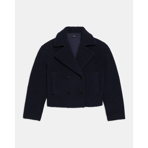 띠어리 Cropped Peacoat in Fleece