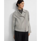 Oversized Moto Jacket in Double-Face Wool-Cashmere