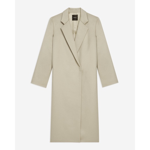 띠어리 Long Double Breasted Coat in Cashmere