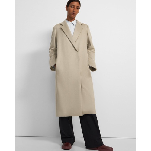 띠어리 Long Double Breasted Coat in Cashmere