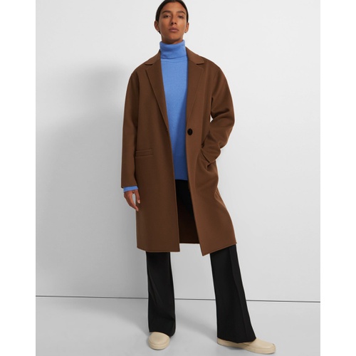 띠어리 Overcoat in Double-Face Wool-Cashmere