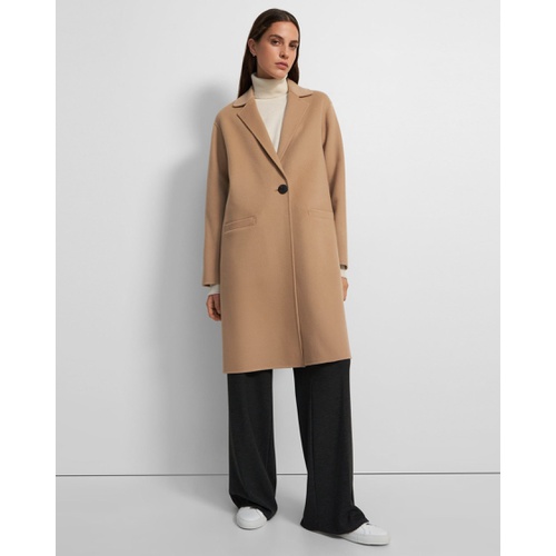 띠어리 Overcoat in Double-Face Wool-Cashmere