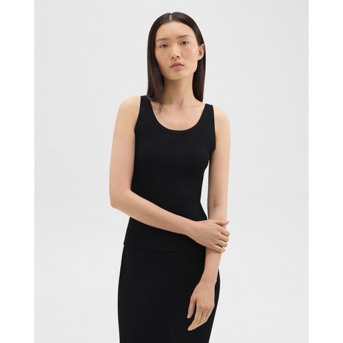 띠어리 Ribbed Tank Top in Crepe Knit