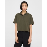 Cropped Polo in Cotton Jersey