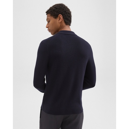 띠어리 Johnny Collar Sweater in Merino Wool