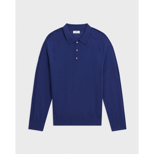 띠어리 Polo Sweater in Merino Wool