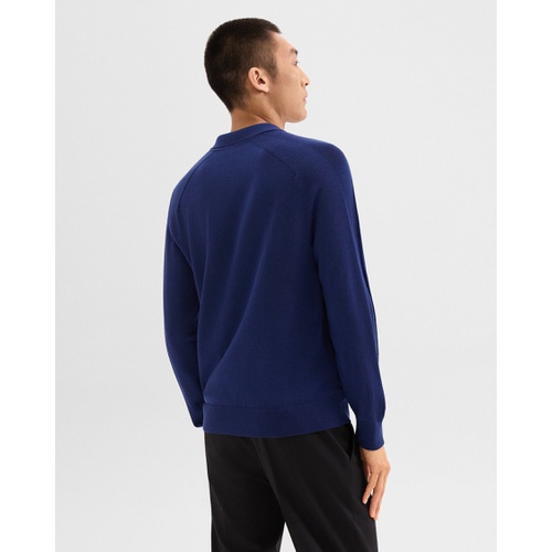 띠어리 Polo Sweater in Merino Wool