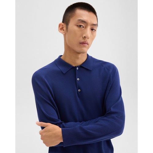 띠어리 Polo Sweater in Merino Wool